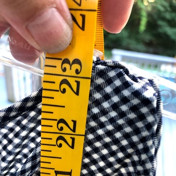 Esprit large Navy & White check top matching wrap skirt listed separately - Picture 4 of 7